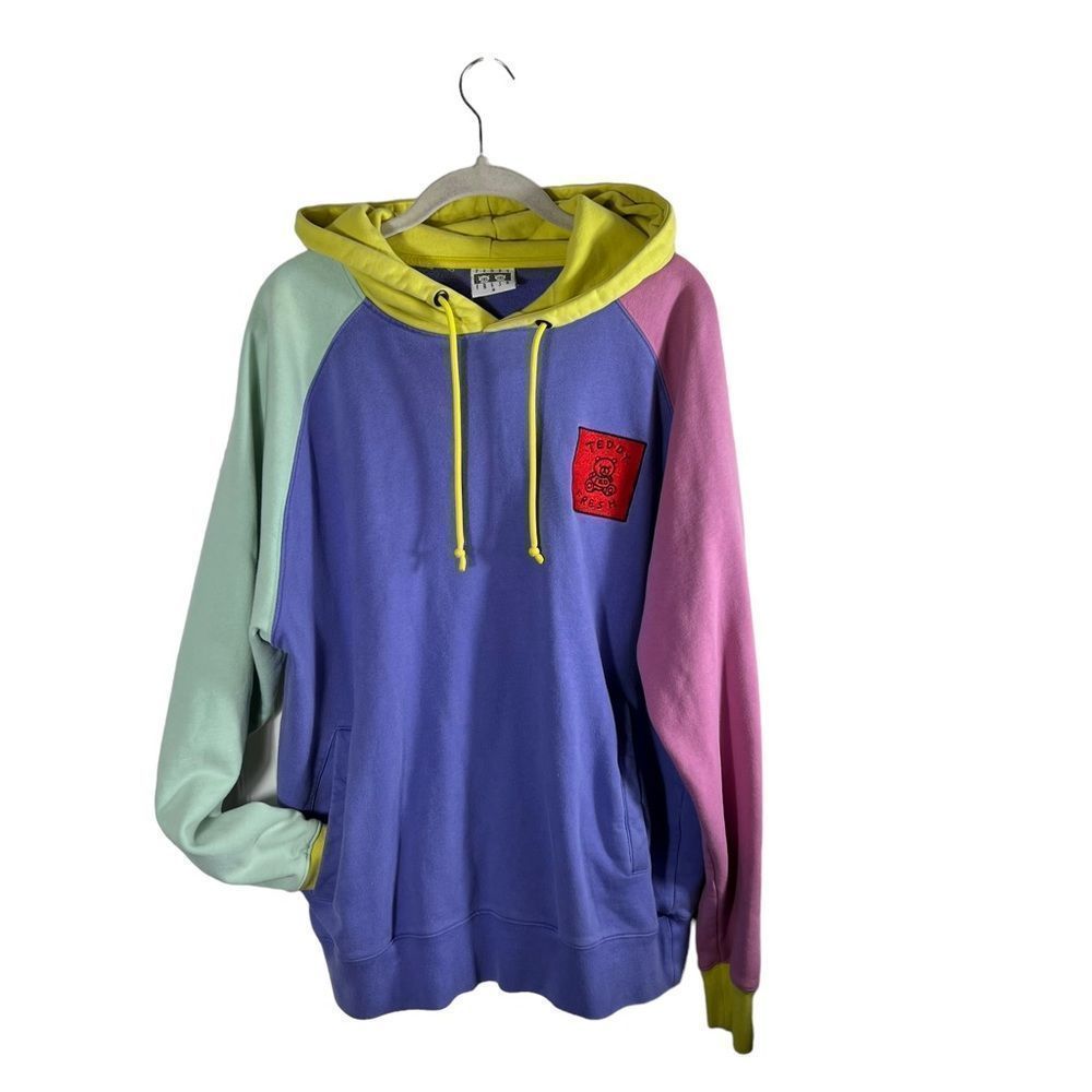 Teddy Fresh 90s Inspired Color Block Hoodie